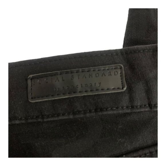Social Standard By Sanctuary Ankle Skinny Jeans Size 6 Black Camo Womens Pants - Picture 7 of 7